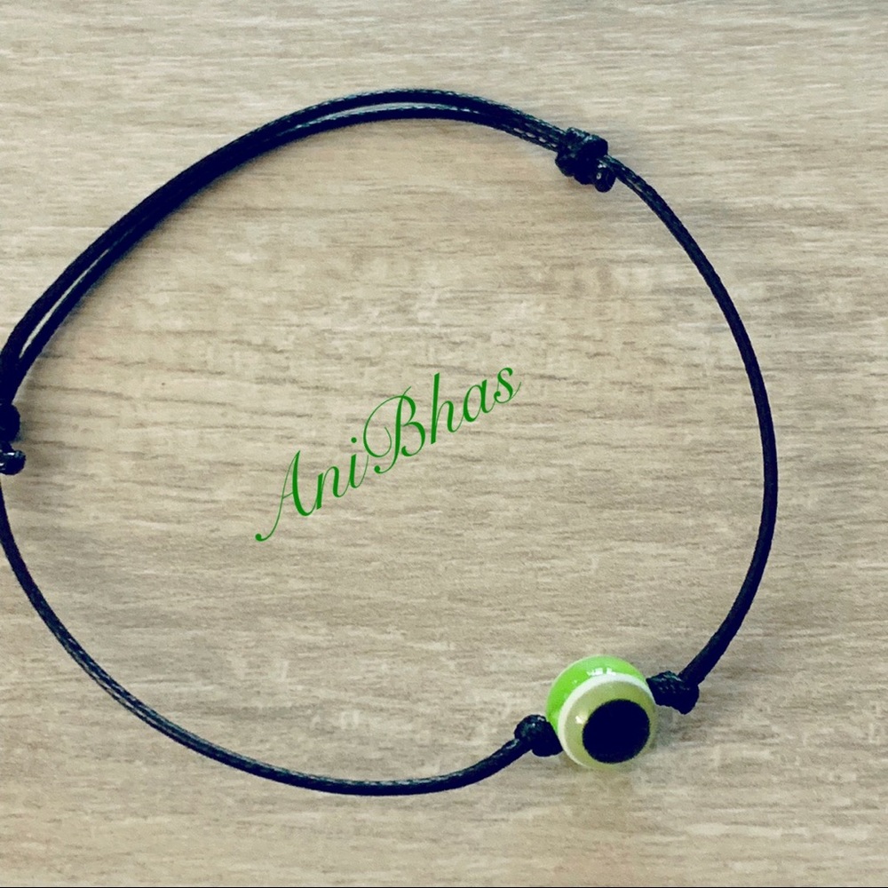 Evil Eye Protection Wax Cord Bracelet